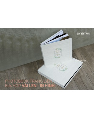 Photobook Cưới Trang liền Bìa Vải len